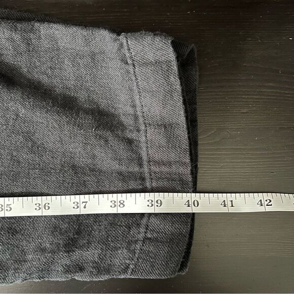 Zara Pants Womens Size 34 Black High Rise Tapered Linen Blend Relaxed Fit Pocket - Picture 15 of 15